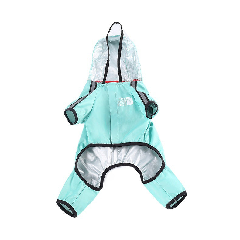 Puppy Raincoat Four-legged Waterproof All-inclusive Teddy Poncho