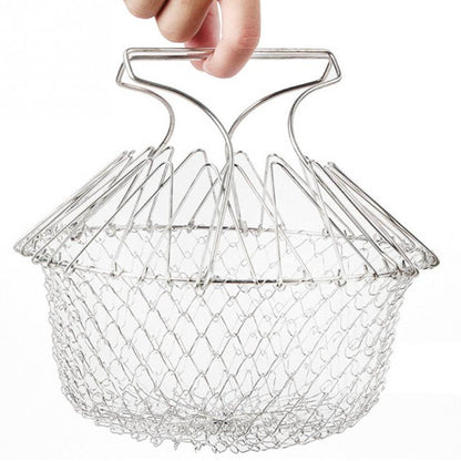 Stainless Steel Telescopic Folding Basket