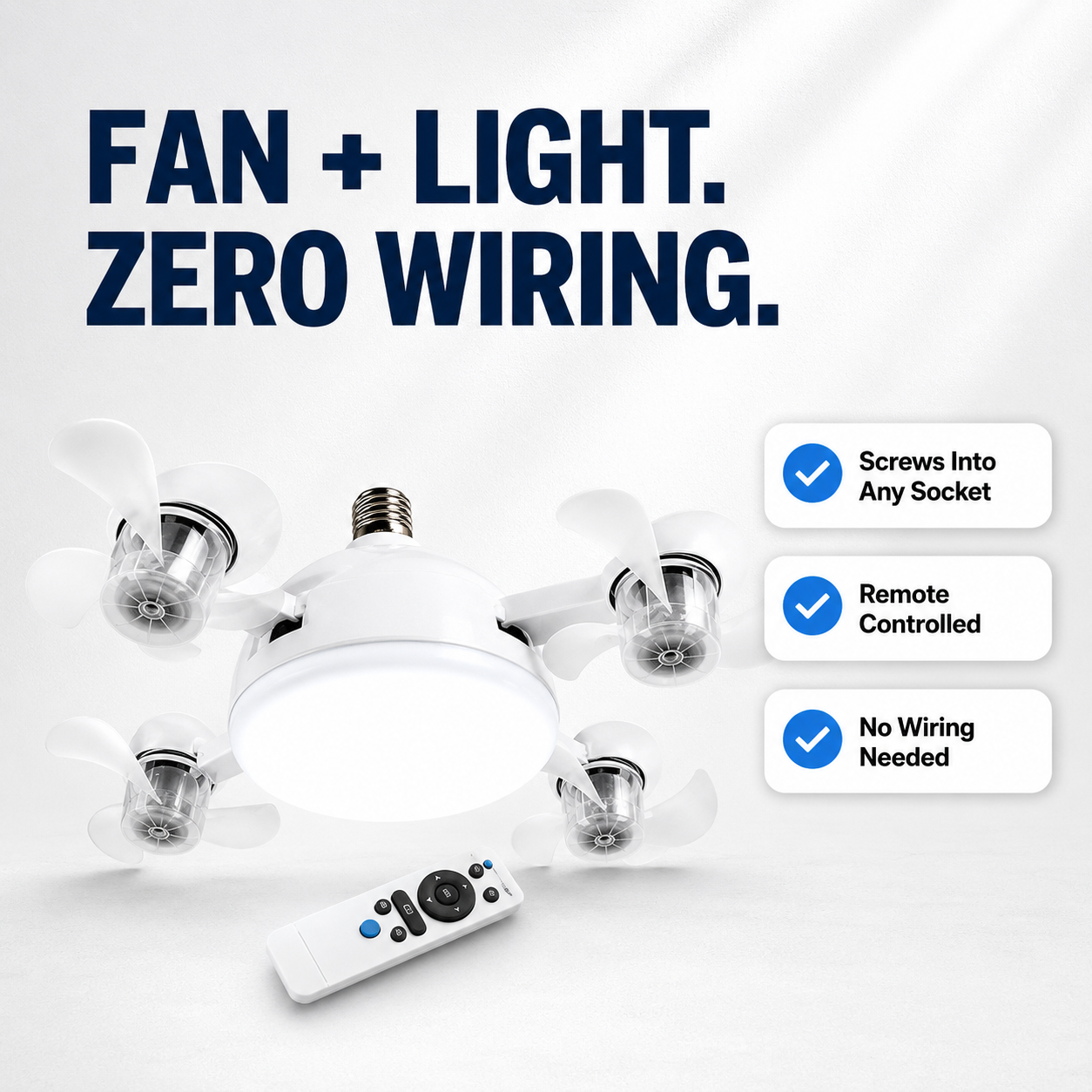 Zellocart™ AeroGlow Ceiling Fan Light