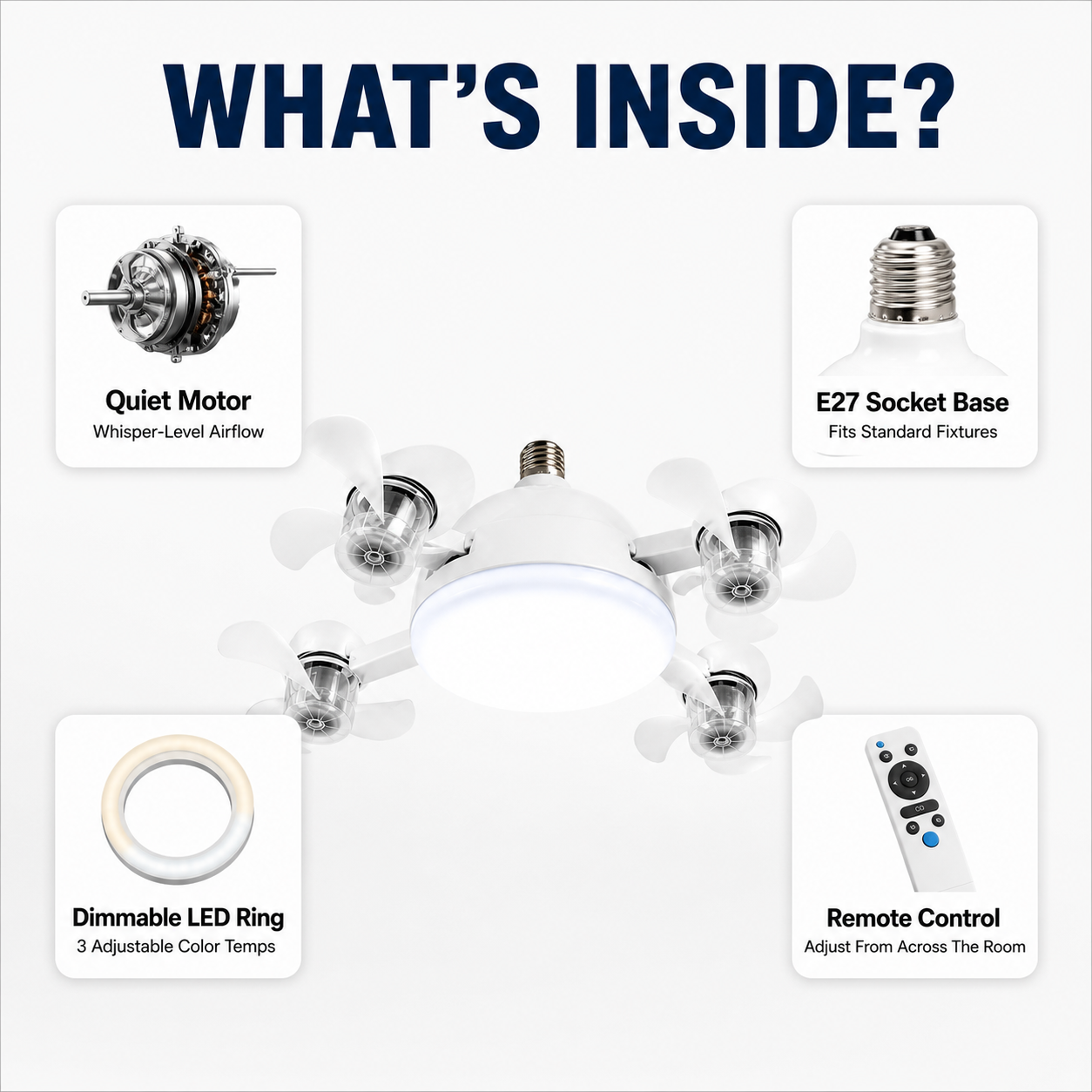 Zellocart™ AeroGlow Ceiling Fan Light