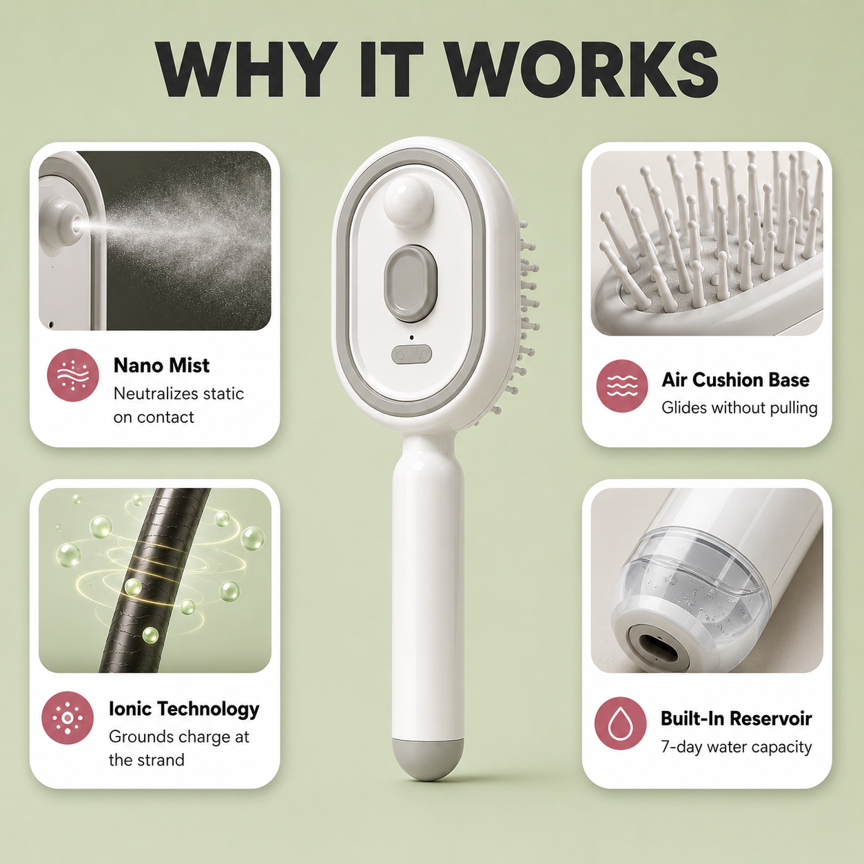 Electric Air Cushion Comb Plus+
