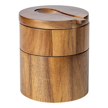 Solid Wood Storage Spice Jars