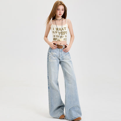 Light Blue Long Pants, Light Blue Extended Length