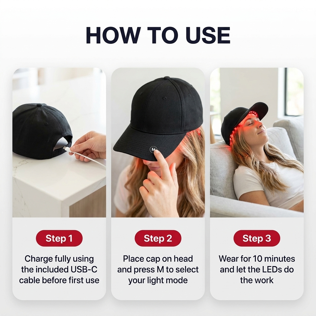 LumaGrow Red Light Therapy Caps